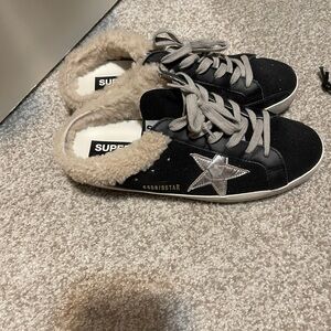 Golden Goose Sabot Suede Upper Shearling